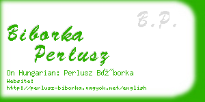 biborka perlusz business card